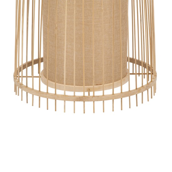 GLOBOSTAR® AZORES 01755 Boho Επιδαπέδιο Φωτιστικό με Ντουί 1 x E27 AC 220-240V IP20 - Μπεζ - Μ40 x Π40 x Υ150cm