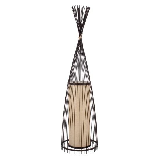 GLOBOSTAR® AZORES 01756 Boho Επιδαπέδιο Φωτιστικό με Ντουί 1 x E27 AC 220-240V IP20 - Καφέ & Μπεζ - Μ40 x Π40 x Υ150cm GLOBOSTAR® AZORES 01756 Boho Επιδαπέδιο Φωτιστικό με Ντουί 1 x E27 AC 220-240V IP20 - Καφέ & Μπεζ - Μ40 x Π40 x Υ150cm