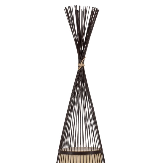 GLOBOSTAR® AZORES 01756 Boho Επιδαπέδιο Φωτιστικό με Ντουί 1 x E27 AC 220-240V IP20 - Καφέ & Μπεζ - Μ40 x Π40 x Υ150cm GLOBOSTAR® AZORES 01756 Boho Επιδαπέδιο Φωτιστικό με Ντουί 1 x E27 AC 220-240V IP20 - Καφέ & Μπεζ - Μ40 x Π40 x Υ150cm