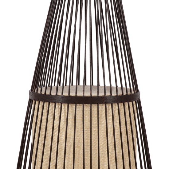 GLOBOSTAR® AZORES 01756 Boho Επιδαπέδιο Φωτιστικό με Ντουί 1 x E27 AC 220-240V IP20 - Καφέ & Μπεζ - Μ40 x Π40 x Υ150cm GLOBOSTAR® AZORES 01756 Boho Επιδαπέδιο Φωτιστικό με Ντουί 1 x E27 AC 220-240V IP20 - Καφέ & Μπεζ - Μ40 x Π40 x Υ150cm