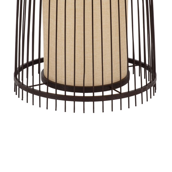 GLOBOSTAR® AZORES 01756 Boho Επιδαπέδιο Φωτιστικό με Ντουί 1 x E27 AC 220-240V IP20 - Καφέ & Μπεζ - Μ40 x Π40 x Υ150cm GLOBOSTAR® AZORES 01756 Boho Επιδαπέδιο Φωτιστικό με Ντουί 1 x E27 AC 220-240V IP20 - Καφέ & Μπεζ - Μ40 x Π40 x Υ150cm