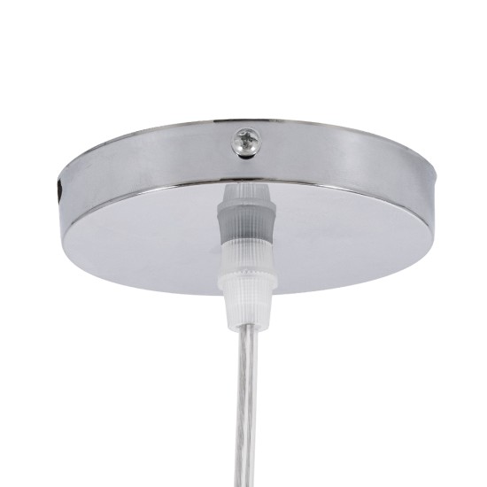 GLOBOSTAR® CUBA 01767 Boho Κρεμαστό Φωτιστικό Οροφής με Ντουί 1 x E27 AC 220-240V IP20 - Μπεζ - Μ80 x Π80 x Υ49cm