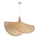 GLOBOSTAR® CUBA 01767 Boho Κρεμαστό Φωτιστικό Οροφής με Ντουί 1 x E27 AC 220-240V IP20 - Μπεζ - Μ80 x Π80 x Υ49cm
