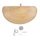GLOBOSTAR® CUBA 01769 Boho Κρεμαστό Φωτιστικό Οροφής με Ντουί 1 x E27 AC 220-240V IP20 - Μπεζ - Μ100 x Π100 x Υ55cm