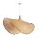 GLOBOSTAR® CUBA 01769 Boho Κρεμαστό Φωτιστικό Οροφής με Ντουί 1 x E27 AC 220-240V IP20 - Μπεζ - Μ100 x Π100 x Υ55cm