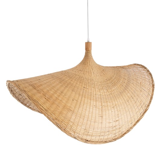 GLOBOSTAR® CUBA 01769 Boho Κρεμαστό Φωτιστικό Οροφής με Ντουί 1 x E27 AC 220-240V IP20 - Μπεζ - Μ100 x Π100 x Υ55cm