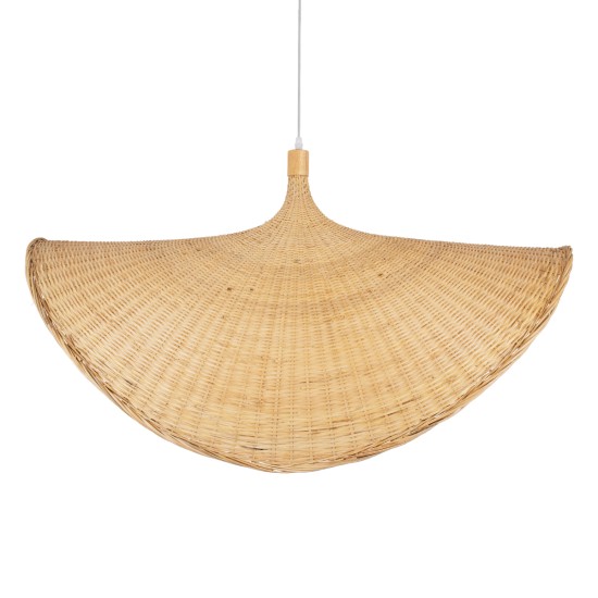 GLOBOSTAR® CUBA 01769 Boho Κρεμαστό Φωτιστικό Οροφής με Ντουί 1 x E27 AC 220-240V IP20 - Μπεζ - Μ100 x Π100 x Υ55cm