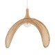 GLOBOSTAR® CUBA 01769 Boho Κρεμαστό Φωτιστικό Οροφής με Ντουί 1 x E27 AC 220-240V IP20 - Μπεζ - Μ100 x Π100 x Υ55cm