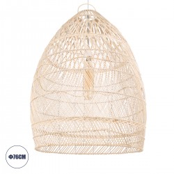 GLOBOSTAR® MALIBU 01811 Boho Κρεμαστό Φωτιστικό Οροφής με Ντουί 1 x E27 AC 220-240V IP20 - Μπεζ - Μ76 x Π76 x Υ100cm