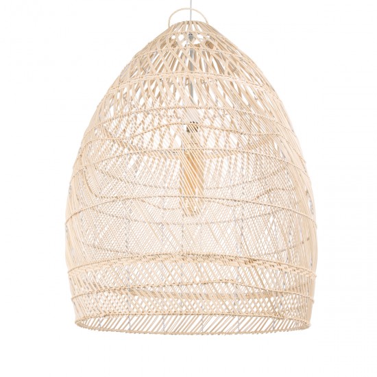 GLOBOSTAR® MALIBU 01811 Boho Κρεμαστό Φωτιστικό Οροφής με Ντουί 1 x E27 AC 220-240V IP20 - Μπεζ - Μ76 x Π76 x Υ100cm