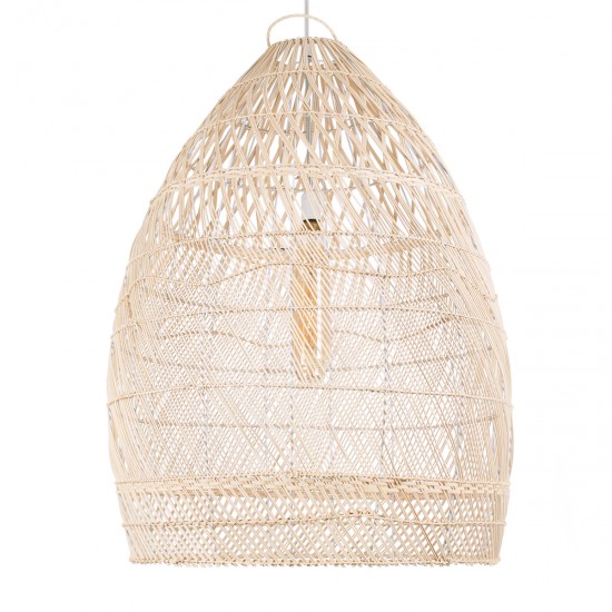 GLOBOSTAR® MALIBU 01811 Boho Κρεμαστό Φωτιστικό Οροφής με Ντουί 1 x E27 AC 220-240V IP20 - Μπεζ - Μ76 x Π76 x Υ100cm