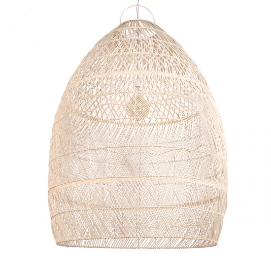 GLOBOSTAR® MALIBU 01813 Boho Κρεμαστό Φωτιστικό Οροφής με Ντουί 1 x E27 AC 220-240V IP20 - Μπεζ - Μ120 x Π120 x Υ156cm