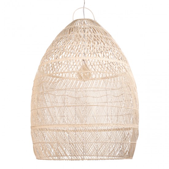 GLOBOSTAR® MALIBU 01813 Boho Κρεμαστό Φωτιστικό Οροφής με Ντουί 1 x E27 AC 220-240V IP20 - Μπεζ - Μ120 x Π120 x Υ156cm