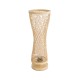 GLOBOSTAR® ROWAN 01994 Boho Επιτραπέζιο Φωτιστικό Πορτατίφ με Ντουί 1 x E27 AC 220-240V IP20 - Μπεζ - Μ17 x Π17 x Υ42cm