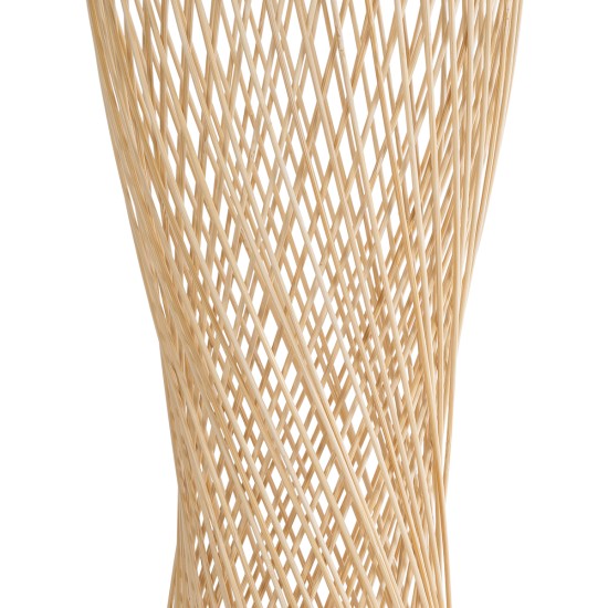 GLOBOSTAR® ROWAN 01994 Boho Επιτραπέζιο Φωτιστικό Πορτατίφ με Ντουί 1 x E27 AC 220-240V IP20 - Μπεζ - Μ17 x Π17 x Υ42cm