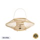 GLOBOSTAR® SORENIA 02005 Boho Επιτραπέζιο Φωτιστικό Πορτατίφ με Ντουί 1 x E27 AC 220-240V IP20 - Μπεζ - Μ50 x Π50 x Υ18cm