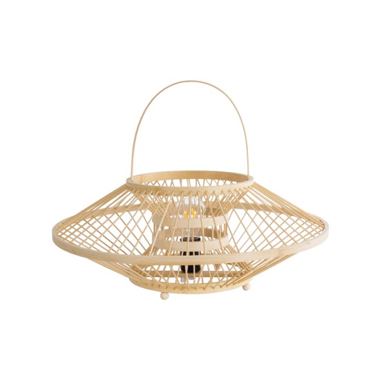 GLOBOSTAR® SORENIA 02005 Boho Επιτραπέζιο Φωτιστικό Πορτατίφ με Ντουί 1 x E27 AC 220-240V IP20 - Μπεζ - Μ50 x Π50 x Υ18cm GLOBOSTAR® SORENIA 02005 Boho Επιτραπέζιο Φωτιστικό Πορτατίφ με Ντουί 1 x E27 AC 220-240V IP20 - Μπεζ - Μ50 x Π50 x Υ18cm