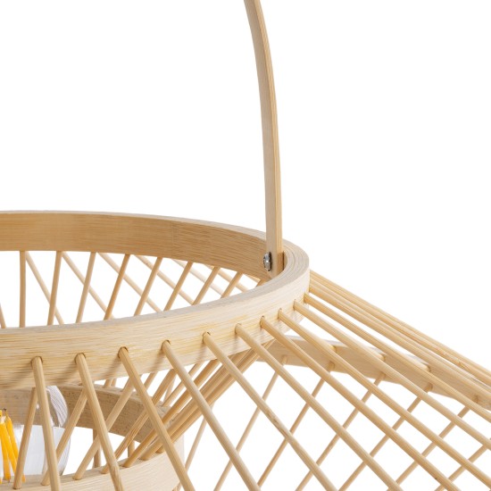 GLOBOSTAR® SORENIA 02005 Boho Επιτραπέζιο Φωτιστικό Πορτατίφ με Ντουί 1 x E27 AC 220-240V IP20 - Μπεζ - Μ50 x Π50 x Υ18cm
