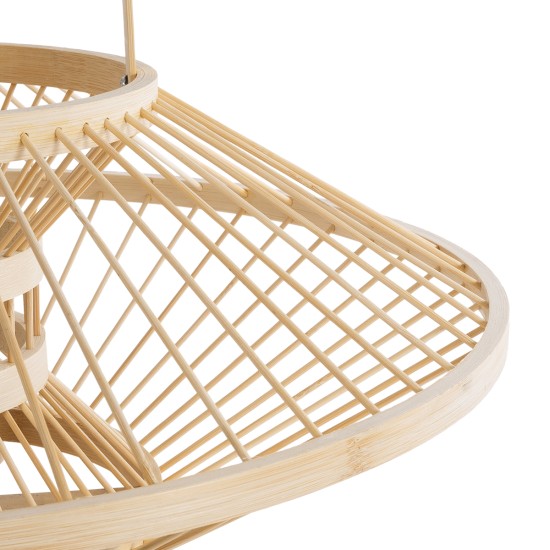 GLOBOSTAR® SORENIA 02005 Boho Επιτραπέζιο Φωτιστικό Πορτατίφ με Ντουί 1 x E27 AC 220-240V IP20 - Μπεζ - Μ50 x Π50 x Υ18cm