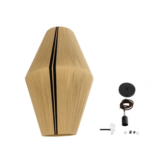 GLOBOSTAR® SALERNO 02077 Boho Κρεμαστό Φωτιστικό Οροφής με Ντουί 1 x E27 AC 220-240V IP20 - Μπεζ & Μαύρο - Μ50 x Π50 x Υ80cm GLOBOSTAR® SALERNO 02077 Boho Κρεμαστό Φωτιστικό Οροφής με Ντουί 1 x E27 AC 220-240V IP20 - Μπεζ & Μαύρο - Μ50 x Π50 x Υ80cm