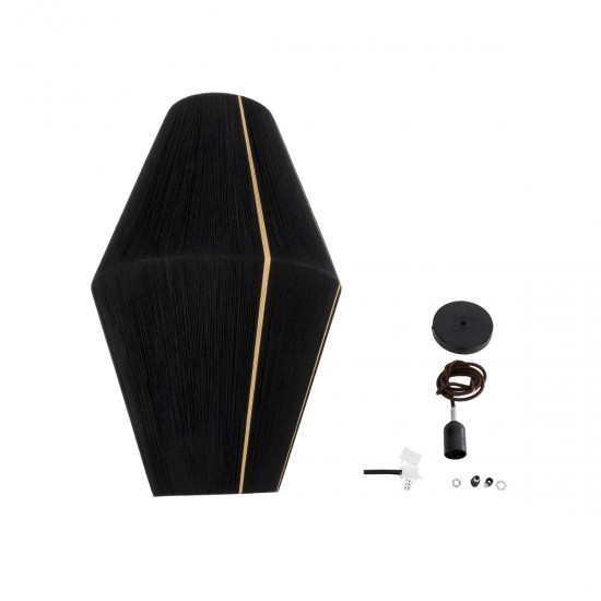 GLOBOSTAR® SALERNO 02078 Boho Κρεμαστό Φωτιστικό Οροφής με Ντουί 1 x E27 AC 220-240V IP20 - Μαύρο & Μπεζ - Μ50 x Π50 x Υ80cm GLOBOSTAR® SALERNO 02078 Boho Κρεμαστό Φωτιστικό Οροφής με Ντουί 1 x E27 AC 220-240V IP20 - Μαύρο & Μπεζ - Μ50 x Π50 x Υ80cm