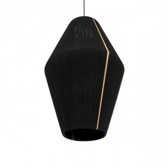 GLOBOSTAR® SALERNO 02078 Boho Κρεμαστό Φωτιστικό Οροφής με Ντουί 1 x E27 AC 220-240V IP20 - Μαύρο & Μπεζ - Μ50 x Π50 x Υ80cm GLOBOSTAR® SALERNO 02078 Boho Κρεμαστό Φωτιστικό Οροφής με Ντουί 1 x E27 AC 220-240V IP20 - Μαύρο & Μπεζ - Μ50 x Π50 x Υ80cm