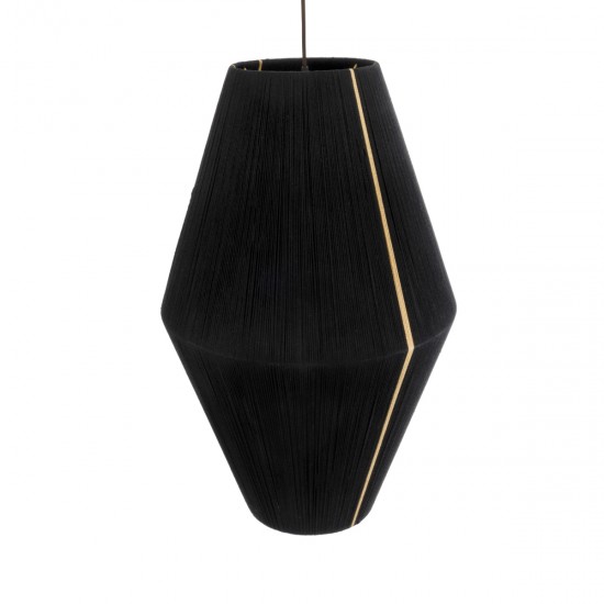 GLOBOSTAR® SALERNO 02078 Boho Κρεμαστό Φωτιστικό Οροφής με Ντουί 1 x E27 AC 220-240V IP20 - Μαύρο & Μπεζ - Μ50 x Π50 x Υ80cm GLOBOSTAR® SALERNO 02078 Boho Κρεμαστό Φωτιστικό Οροφής με Ντουί 1 x E27 AC 220-240V IP20 - Μαύρο & Μπεζ - Μ50 x Π50 x Υ80cm