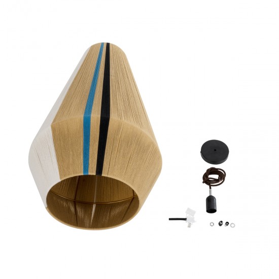GLOBOSTAR® SALERNO 02079 Boho Κρεμαστό Φωτιστικό Οροφής με Ντουί 1 x E27 AC 220-240V IP20 - Πολύχρωμο - Μ50 x Π50 x Υ90cm GLOBOSTAR® SALERNO 02079 Boho Κρεμαστό Φωτιστικό Οροφής με Ντουί 1 x E27 AC 220-240V IP20 - Πολύχρωμο - Μ50 x Π50 x Υ90cm