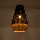 GLOBOSTAR® SALERNO 02080 Boho Κρεμαστό Φωτιστικό Οροφής με Ντουί 1 x E27 AC 220-240V IP20 - Μαύρο & Μπεζ - Μ50 x Π50 x Υ80cm