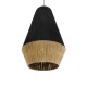 GLOBOSTAR® SALERNO 02080 Boho Κρεμαστό Φωτιστικό Οροφής με Ντουί 1 x E27 AC 220-240V IP20 - Μαύρο & Μπεζ - Μ50 x Π50 x Υ80cm