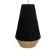 GLOBOSTAR® SALERNO 02080 Boho Κρεμαστό Φωτιστικό Οροφής με Ντουί 1 x E27 AC 220-240V IP20 - Μαύρο & Μπεζ - Μ50 x Π50 x Υ80cm