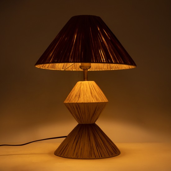 GLOBOSTAR® LUANA 02107 Boho Επιτραπέζιο Φωτιστικό Πορτατίφ με Ντουί 1 x E27 AC 220-240V IP20 - Μπεζ - Μ40 x Π40 x Υ50cm GLOBOSTAR® LUANA 02107 Boho Επιτραπέζιο Φωτιστικό Πορτατίφ με Ντουί 1 x E27 AC 220-240V IP20 - Μπεζ - Μ40 x Π40 x Υ50cm