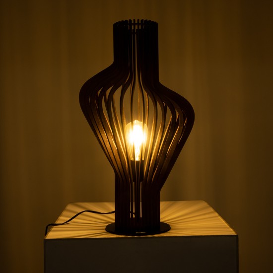 GLOBOSTAR® MIHIRO 02177 Boho Επιτραπέζιο Φωτιστικό Πορτατίφ με Ντουί 1 x E27 AC 220-240V IP20 - Καφέ & Μαύρο - Μ33 x Π33 x Υ57cm GLOBOSTAR® MIHIRO 02177 Boho Επιτραπέζιο Φωτιστικό Πορτατίφ με Ντουί 1 x E27 AC 220-240V IP20 - Καφέ & Μαύρο - Μ33 x Π33 x Υ57cm