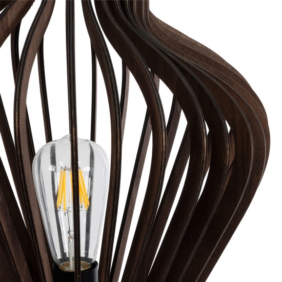 GLOBOSTAR® MIHIRO 02177 Boho Επιτραπέζιο Φωτιστικό Πορτατίφ με Ντουί 1 x E27 AC 220-240V IP20 - Καφέ & Μαύρο - Μ33 x Π33 x Υ57cm GLOBOSTAR® MIHIRO 02177 Boho Επιτραπέζιο Φωτιστικό Πορτατίφ με Ντουί 1 x E27 AC 220-240V IP20 - Καφέ & Μαύρο - Μ33 x Π33 x Υ57cm