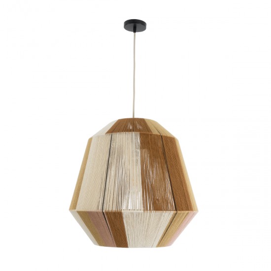 GLOBOSTAR® SALERNO 02187 Boho Κρεμαστό Φωτιστικό Οροφής με Ντουί 1 x E27 AC 220-240V IP20 - Μπεζ & Καφέ - Μ50 x Π50 x Υ50cm GLOBOSTAR® SALERNO 02187 Boho Κρεμαστό Φωτιστικό Οροφής με Ντουί 1 x E27 AC 220-240V IP20 - Μπεζ & Καφέ - Μ50 x Π50 x Υ50cm