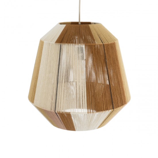 GLOBOSTAR® SALERNO 02187 Boho Κρεμαστό Φωτιστικό Οροφής με Ντουί 1 x E27 AC 220-240V IP20 - Μπεζ & Καφέ - Μ50 x Π50 x Υ50cm GLOBOSTAR® SALERNO 02187 Boho Κρεμαστό Φωτιστικό Οροφής με Ντουί 1 x E27 AC 220-240V IP20 - Μπεζ & Καφέ - Μ50 x Π50 x Υ50cm