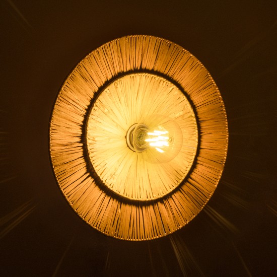 GLOBOSTAR® COLOMBO 02278 Boho Φωτιστικό Τοίχου - Απλίκα με Ντουί 1 x E27 AC 220-240V IP20 - Μπεζ - Μ40 x Π40 x Υ9cm GLOBOSTAR® COLOMBO 02278 Boho Φωτιστικό Τοίχου - Απλίκα με Ντουί 1 x E27 AC 220-240V IP20 - Μπεζ - Μ40 x Π40 x Υ9cm