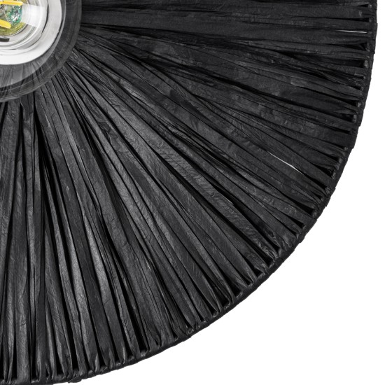 GLOBOSTAR® COLOMBO 02279 Boho Φωτιστικό Τοίχου - Απλίκα με Ντουί 1 x E27 AC 220-240V IP20 - Μαύρο - Μ40 x Π40 x Υ9cm GLOBOSTAR® COLOMBO 02279 Boho Φωτιστικό Τοίχου - Απλίκα με Ντουί 1 x E27 AC 220-240V IP20 - Μαύρο - Μ40 x Π40 x Υ9cm