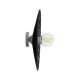 GLOBOSTAR® COLOMBO 02280 Boho Φωτιστικό Τοίχου - Απλίκα με Ντουί 1 x E27 AC 220-240V IP20 - Μαύρο - Μ40 x Π40 x Υ9cm