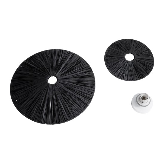 GLOBOSTAR® COLOMBO 02280 Boho Φωτιστικό Τοίχου - Απλίκα με Ντουί 1 x E27 AC 220-240V IP20 - Μαύρο - Μ40 x Π40 x Υ9cm