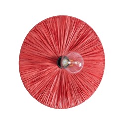 GLOBOSTAR® COLOMBO 02281 Boho Φωτιστικό Τοίχου - Απλίκα με Ντουί 1 x E27 AC 220-240V IP20 - Κόκκινο - Μ40 x Π40 x Υ9cm GLOBOSTAR® COLOMBO 02281 Boho Φωτιστικό Τοίχου - Απλίκα με Ντουί 1 x E27 AC 220-240V IP20 - Κόκκινο - Μ40 x Π40 x Υ9cm