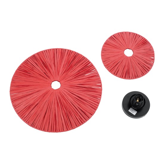 GLOBOSTAR® COLOMBO 02282 Boho Φωτιστικό Τοίχου - Απλίκα με Ντουί 1 x E27 AC 220-240V IP20 - Κόκκινο - Μ40 x Π40 x Υ9cm GLOBOSTAR® COLOMBO 02282 Boho Φωτιστικό Τοίχου - Απλίκα με Ντουί 1 x E27 AC 220-240V IP20 - Κόκκινο - Μ40 x Π40 x Υ9cm