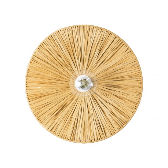 GLOBOSTAR® COLOMBO 02283 Boho Φωτιστικό Τοίχου - Απλίκα με Ντουί 1 x E27 AC 220-240V IP20 - Μπεζ - Μ40 x Π40 x Υ9cm GLOBOSTAR® COLOMBO 02283 Boho Φωτιστικό Τοίχου - Απλίκα με Ντουί 1 x E27 AC 220-240V IP20 - Μπεζ - Μ40 x Π40 x Υ9cm