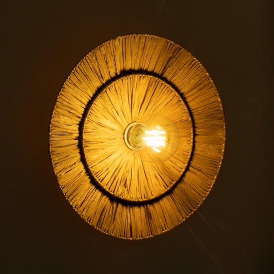 GLOBOSTAR® COLOMBO 02284 Boho Φωτιστικό Τοίχου - Απλίκα με Ντουί 1 x E27 AC 220-240V IP20 - Μπεζ - Μ40 x Π40 x Υ9cm GLOBOSTAR® COLOMBO 02284 Boho Φωτιστικό Τοίχου - Απλίκα με Ντουί 1 x E27 AC 220-240V IP20 - Μπεζ - Μ40 x Π40 x Υ9cm