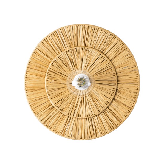 GLOBOSTAR® COLOMBO 02284 Boho Φωτιστικό Τοίχου - Απλίκα με Ντουί 1 x E27 AC 220-240V IP20 - Μπεζ - Μ40 x Π40 x Υ9cm GLOBOSTAR® COLOMBO 02284 Boho Φωτιστικό Τοίχου - Απλίκα με Ντουί 1 x E27 AC 220-240V IP20 - Μπεζ - Μ40 x Π40 x Υ9cm