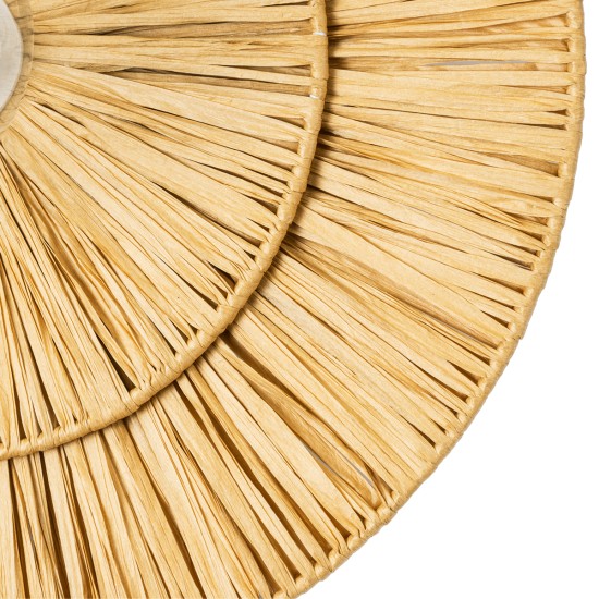 GLOBOSTAR® COLOMBO 02284 Boho Φωτιστικό Τοίχου - Απλίκα με Ντουί 1 x E27 AC 220-240V IP20 - Μπεζ - Μ40 x Π40 x Υ9cm GLOBOSTAR® COLOMBO 02284 Boho Φωτιστικό Τοίχου - Απλίκα με Ντουί 1 x E27 AC 220-240V IP20 - Μπεζ - Μ40 x Π40 x Υ9cm