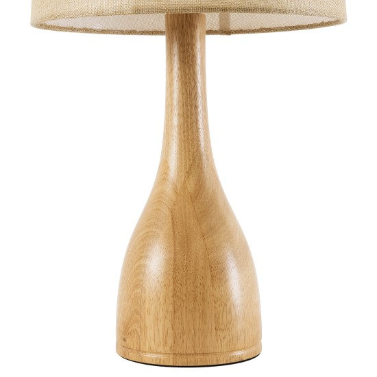 GLOBOSTAR® BERKBAY 02319 Boho Επιτραπέζιο Φωτιστικό Πορτατίφ με Ντουί 1 x E27 AC 220-240V IP20 - Μπεζ - Μ32 x Π32 x Υ55cm