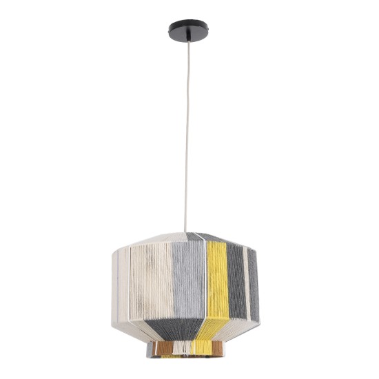 GLOBOSTAR® SALERNO 02388 Boho Κρεμαστό Φωτιστικό Οροφής με Ντουί 1 x E27 AC 220-240V IP20 - Πολύχρωμο - Μ40 x Π40 x Υ35cm GLOBOSTAR® SALERNO 02388 Boho Κρεμαστό Φωτιστικό Οροφής με Ντουί 1 x E27 AC 220-240V IP20 - Πολύχρωμο - Μ40 x Π40 x Υ35cm