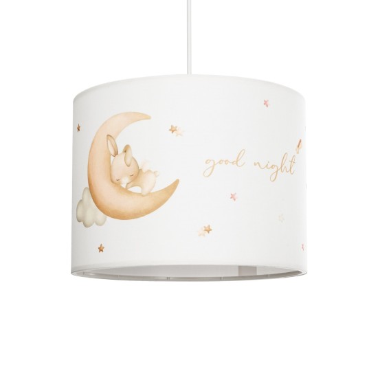GLOBOSTAR® MOON 204-0019 Παιδικό Κρεμαστό Φωτιστικό Οροφής με Ντουί 1 x E27 AC 220-240V IP20 - Πολύχρωμο - Μ28 x Π28 x Υ24cm