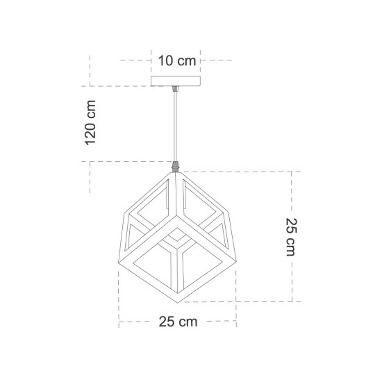 GLOBOSTAR® CUBE 00803 Μοντέρνο Κρεμαστό Φωτιστικό Οροφής με Ντουί 1 x E27 AC 220-240V IP20 - Χάλκινο Εφέ Σκουριάς - Μ25 x Π25 x Υ25cm GLOBOSTAR® CUBE 00803 Μοντέρνο Κρεμαστό Φωτιστικό Οροφής με Ντουί 1 x E27 AC 220-240V IP20 - Χάλκινο Εφέ Σκουριάς - Μ25 x Π25 x Υ25cm